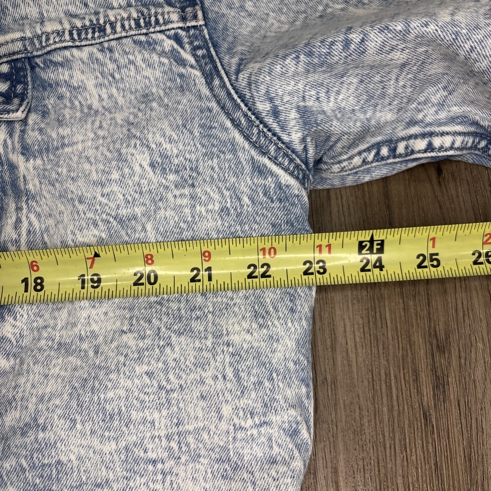 Gap Denim Jacket Women's Medium Blue Acid Wash Jean Sherpa Lined Trucker Retro - Picture 9 of 12